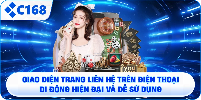 Giao diện trang liên hệ trên điện thoại di động hiện đại và dễ sử dụng