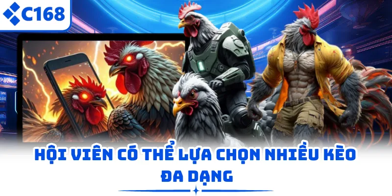 Hội viên có thể lựa chọn nhiều kèo đa dạng